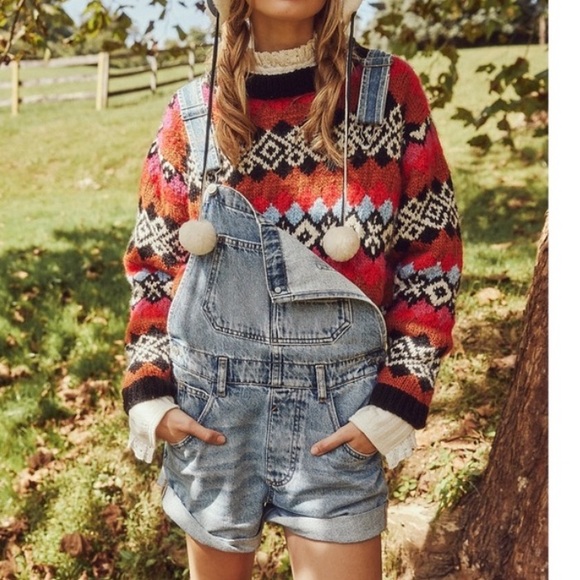 Free People Ziggy Shortalls Overalls size Small - Picture 7 of 7